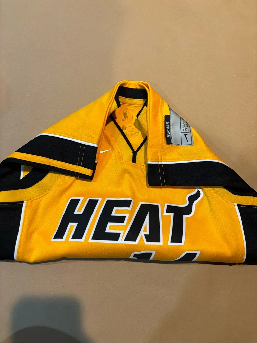 Nike HEAT yellow and blue  #14 Basketball Jersey